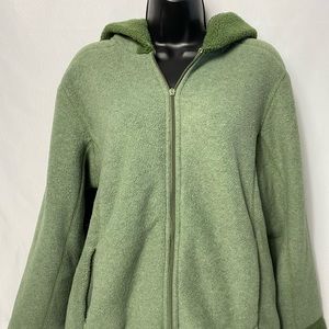 GREEN VINTAGE LOOK ZIP UP JACKET